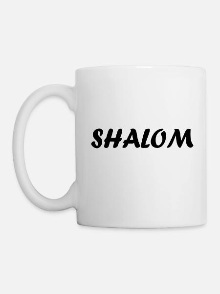 Shalom - Tasse - Weiß