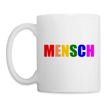 Mensch - Tasse - Weiß - Links
