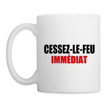 CESSEZ-LE-FEU - Mug blanc - blanc - Gauche