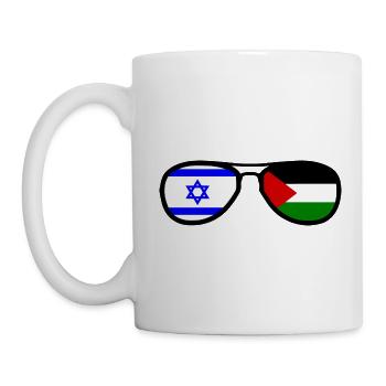 Free Palestine Israel peace - Mug blanc - blanc - Gauche