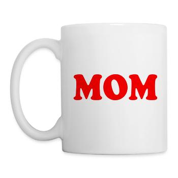 Mom - Tasse - Weiß - Links