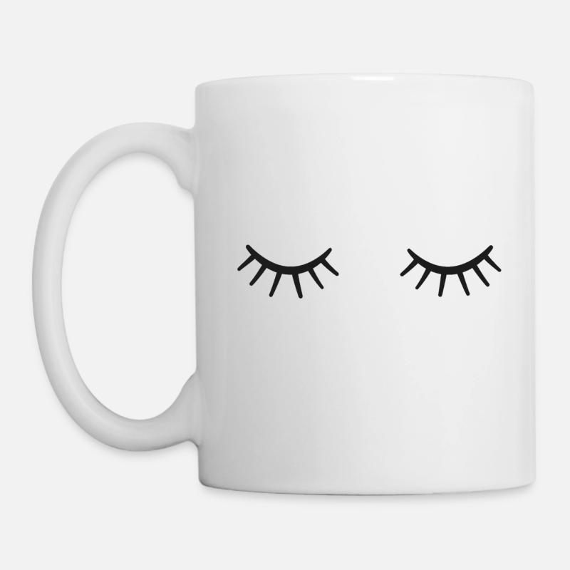 Wimpern - Wimpern - Tasse - Weiß