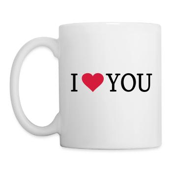 Je t'aime coeur de police - Mug blanc - blanc - Gauche