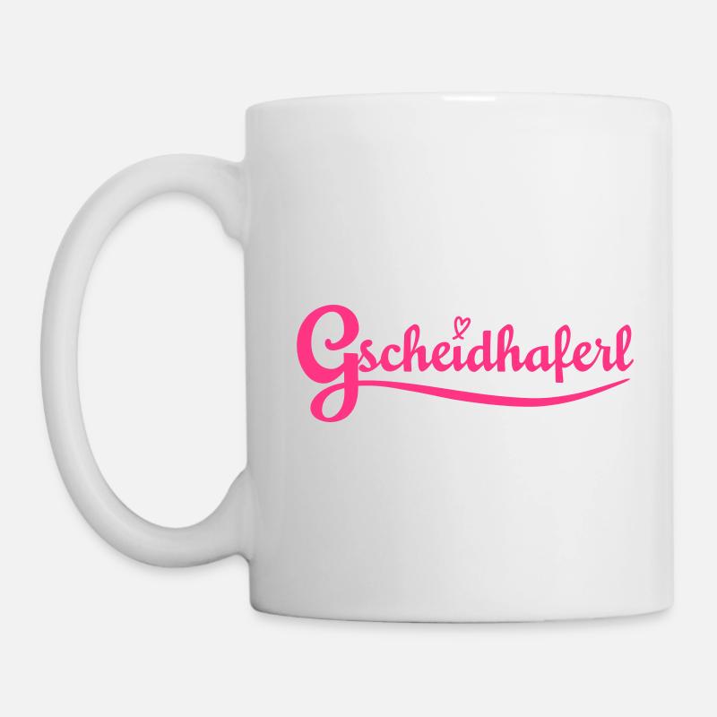 Gscheidhaferl - bayerisch liebevolle Klugscheißer - Tasse - Weiß