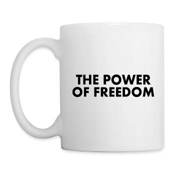 The power of freedom - Mug blanc - blanc - Gauche