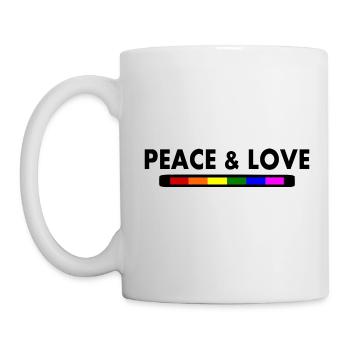 Peace and love - Mug - white - Left