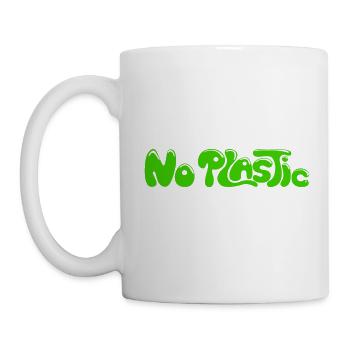 No Plastic - Tasse - Weiß - Links