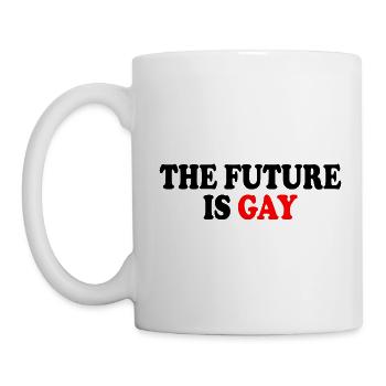 The future is gay - Tasse - Weiß - Links