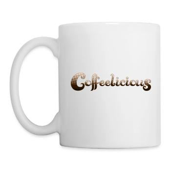 Coffeelicious (en anglais seulement) - Mug blanc - blanc - Gauche