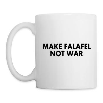 Make falafel not war - Mug - white - Left
