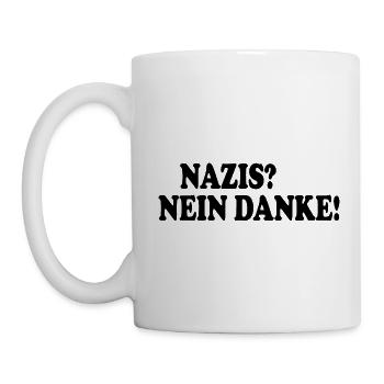 Nazis nein danke - Tasse - Weiß - Links