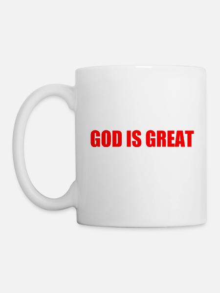 god is great - Tasse - Weiß