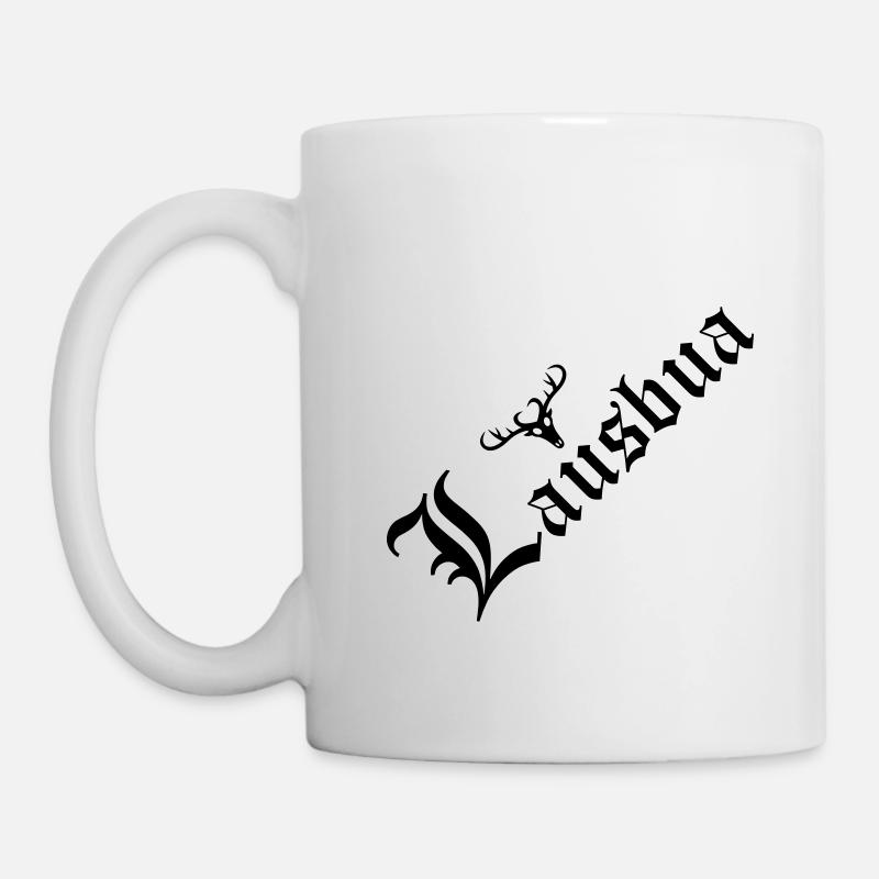 Lausbua mit Hirsch - Tasse - Weiß