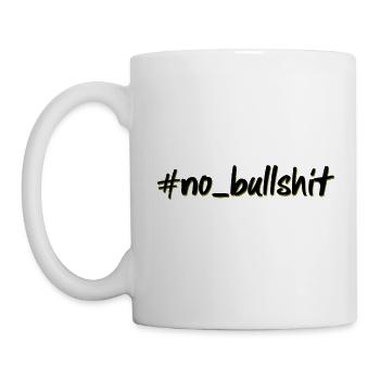 hashtag no bullshit - Tasse - Weiß - Links