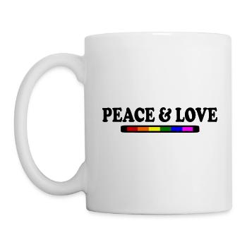 Peace and love - Mug - white - Left