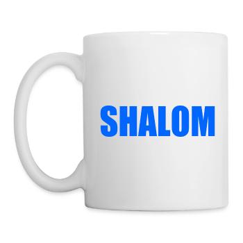 Shalom - Tasse - Weiß - Links