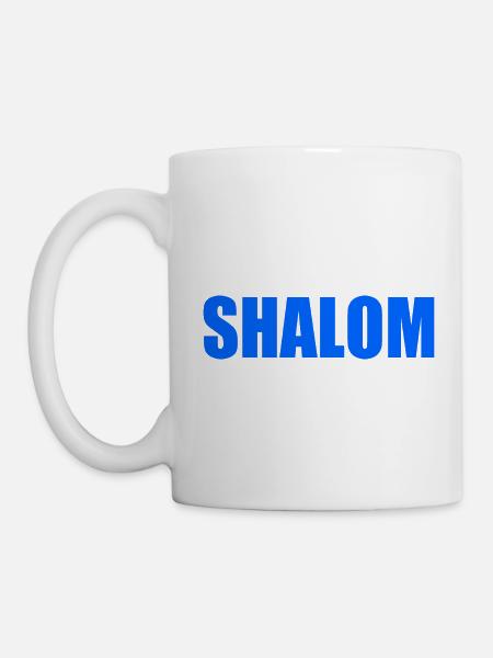 Shalom - Tasse - Weiß