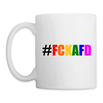 Fck afd - Tasse - Weiß - Links