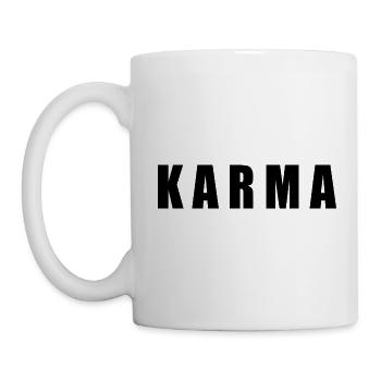 Karma - Tasse - Weiß - Links
