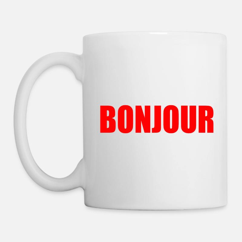 Bonjour - Mug blanc - blanc