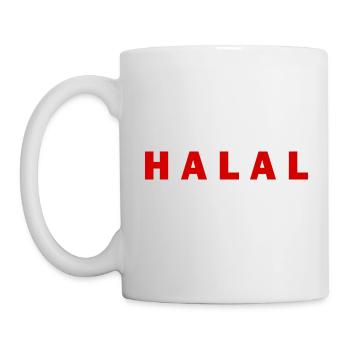 Halal - Tasse - Weiß - Links