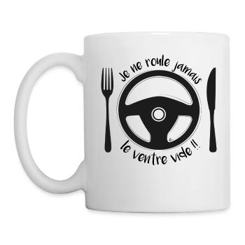 Jamais le ventre vide - Mug blanc - blanc - Gauche
