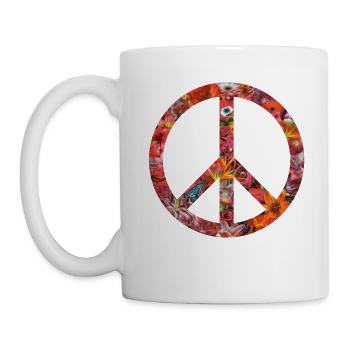 flower peace light - Mug blanc - blanc - Gauche