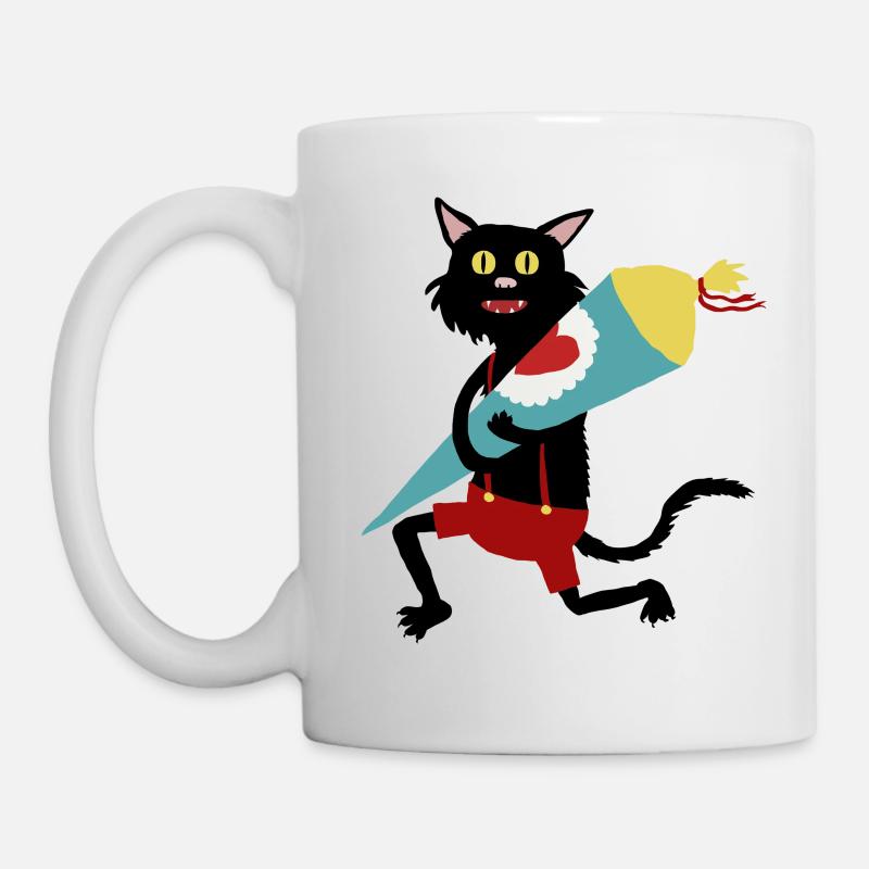 Katze_Schultüte - Tasse - Weiß