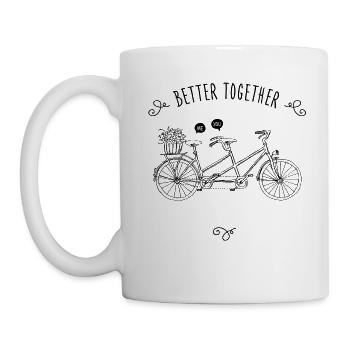 Better Together / Tandem / personalisiert - Tasse - Weiß - Links