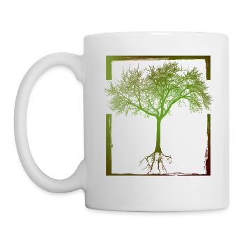 Mutter Natur - Rahmen 01 - Tasse - Weiß - Links