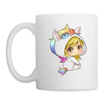MOSBIES Einhorn Sternzeichen Horoskop Geschenk - Tasse - Weiß - Links