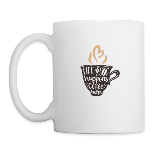 Life happens coffee helps png - Mug