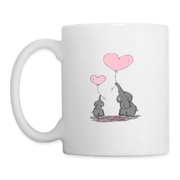 elephant love - Mug - white - Left