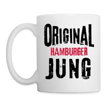 Hamburger Jung Hamburg Geschenk Mann Mundart - Tasse - Weiß - Links