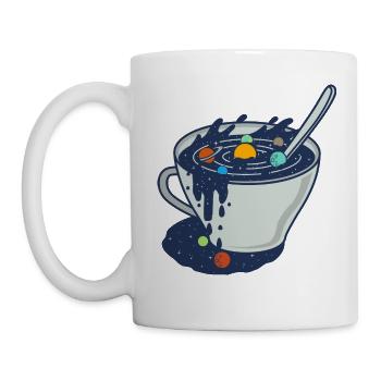 Galaxy Mug / Planeten Sonnensystem Geschenkidee - Tasse - Weiß - Links