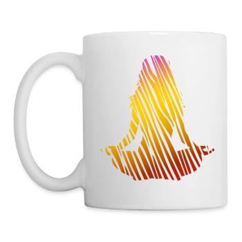 Lotus Tiger Yoga - Tasse - Weiß - Links