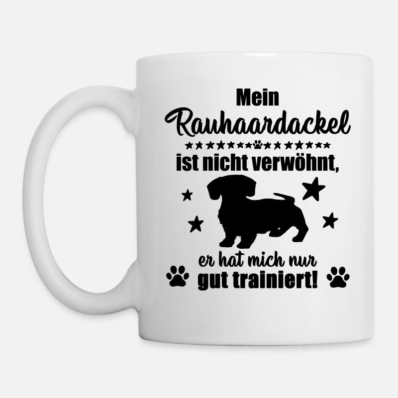 Rauhhaardackel - witziges Statement! - Tasse - Weiß