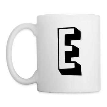 Lettre E - Alphabet E - Mug blanc - blanc - Gauche