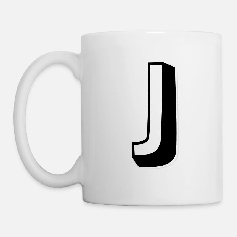 Buchstabe J - Alphabet J. - Tasse - Weiß