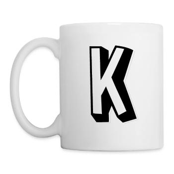Letter K - Alphabet K - Mug - white - Left