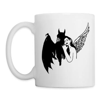 Hug Me - Angel Demon - Mug blanc - blanc - Gauche