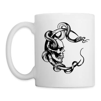 CRÂNE - Mug blanc - blanc - Gauche