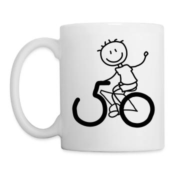 Cyclist celebrates the 50s - Mug - white - Left