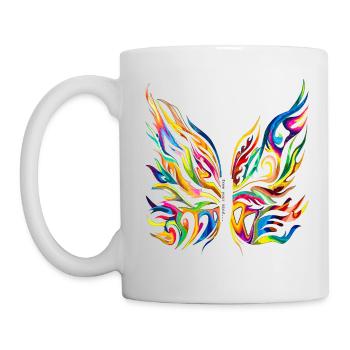 Schmetterling - Free your mind by Inart - Tasse - Weiß - Links