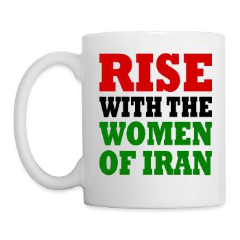 Rise with the women of iran - Tasse - Weiß - Links