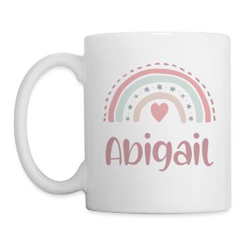 Abigail Name Rainbow - Mug - white - Left