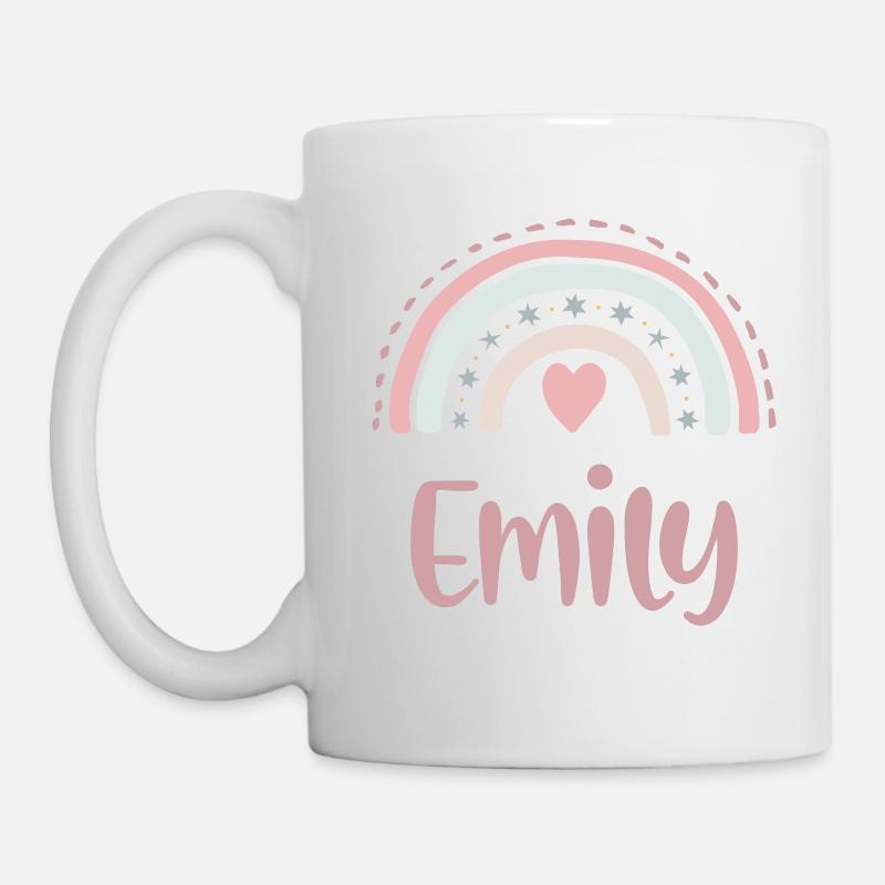 Emily Name Rainbow - Tasse - Weiß