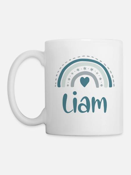 Liam Name Regenbogen - Tasse - Weiß