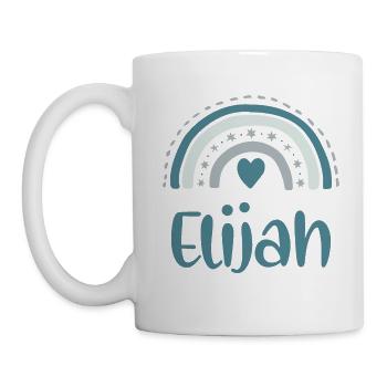 Elijah Name Rainbow - Mug - white - Left