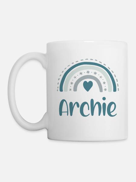Archie Name Rainbow - Tasse - Weiß